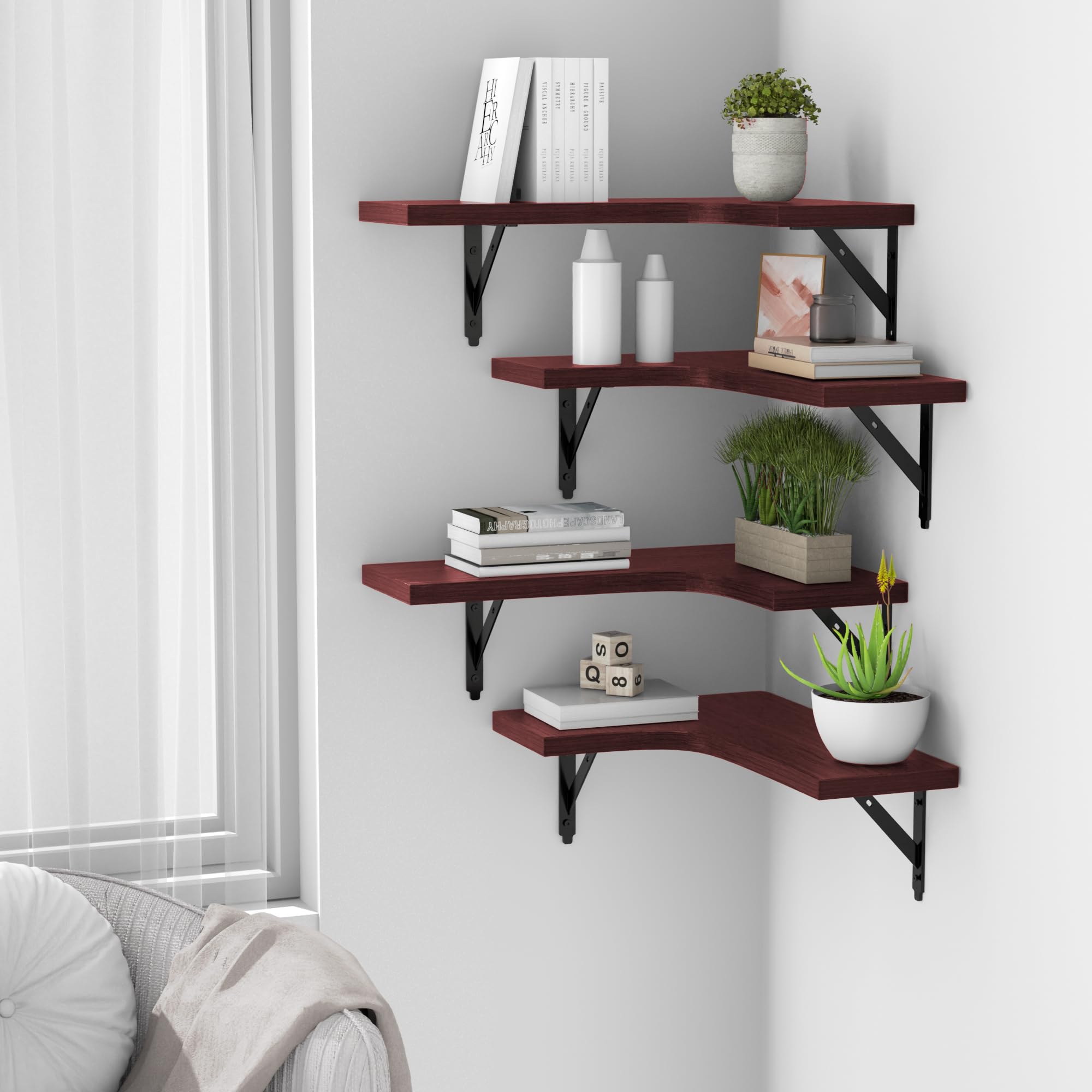 ROMGUAR CRAFT shelf next to ruler showing 16 by 11.4 inch scale for sizing clarity
