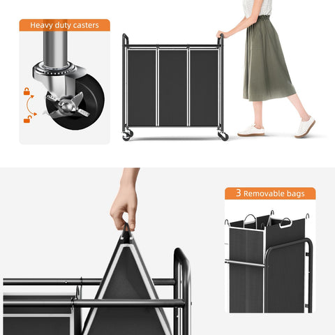 ROMOON removable bags being carried for convenient transport