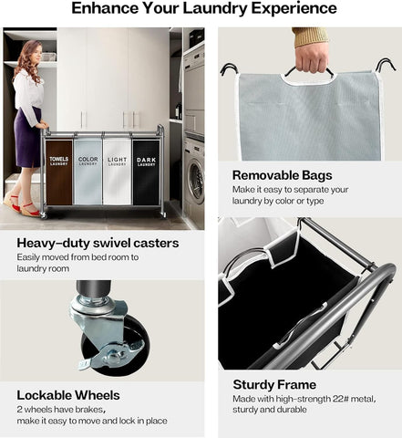 ROMOON removed bags ready to carry to washer for convenient transport benefit