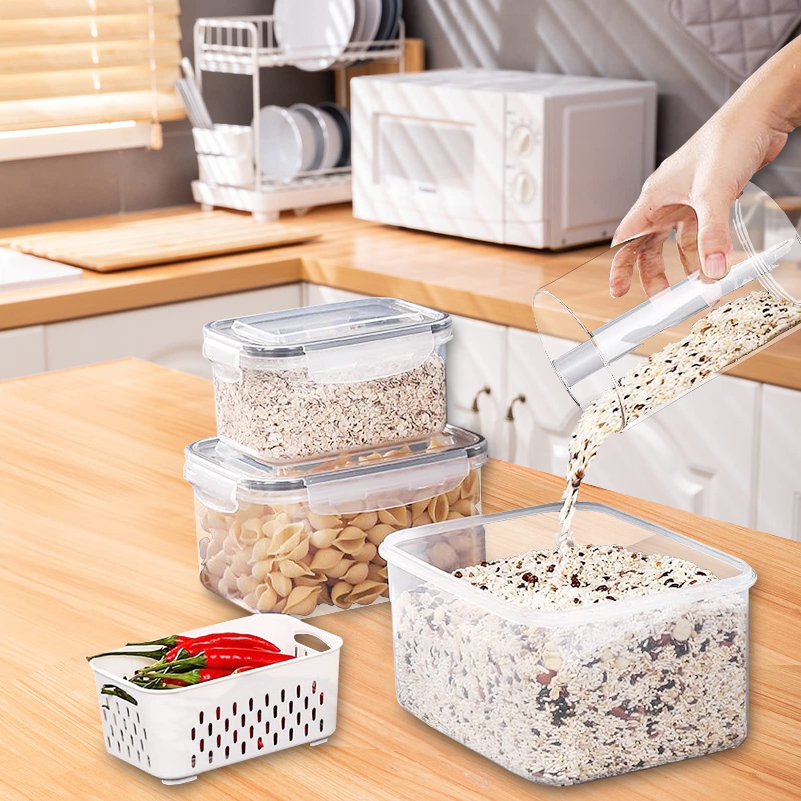 Ronanemon stacked containers in fridge maximizing shelf space benefit