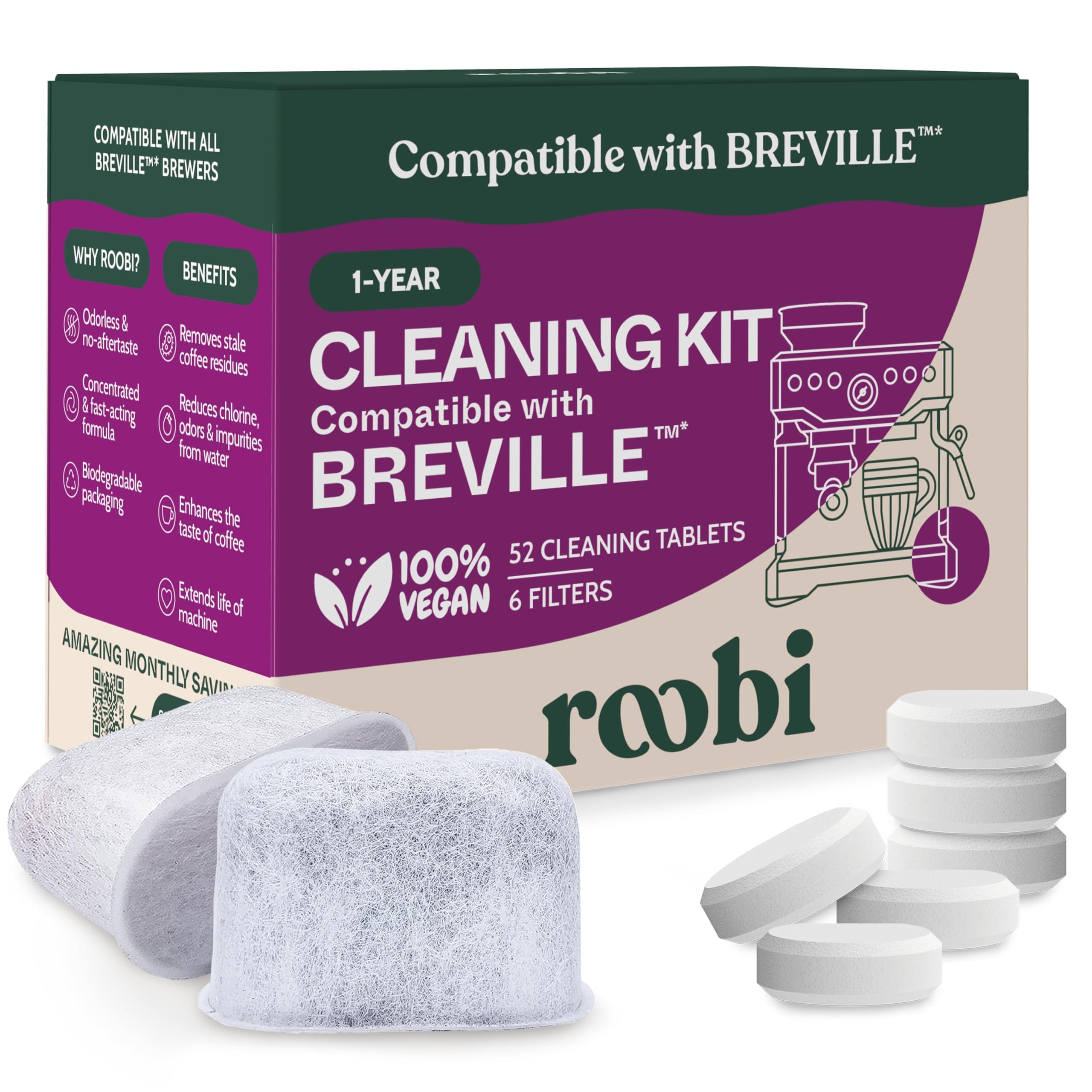 Roobi kit box front showing components and benefits
