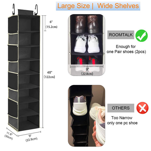 roomtalk close-up of deep shelf interior with reinforced panel, prevents sagging