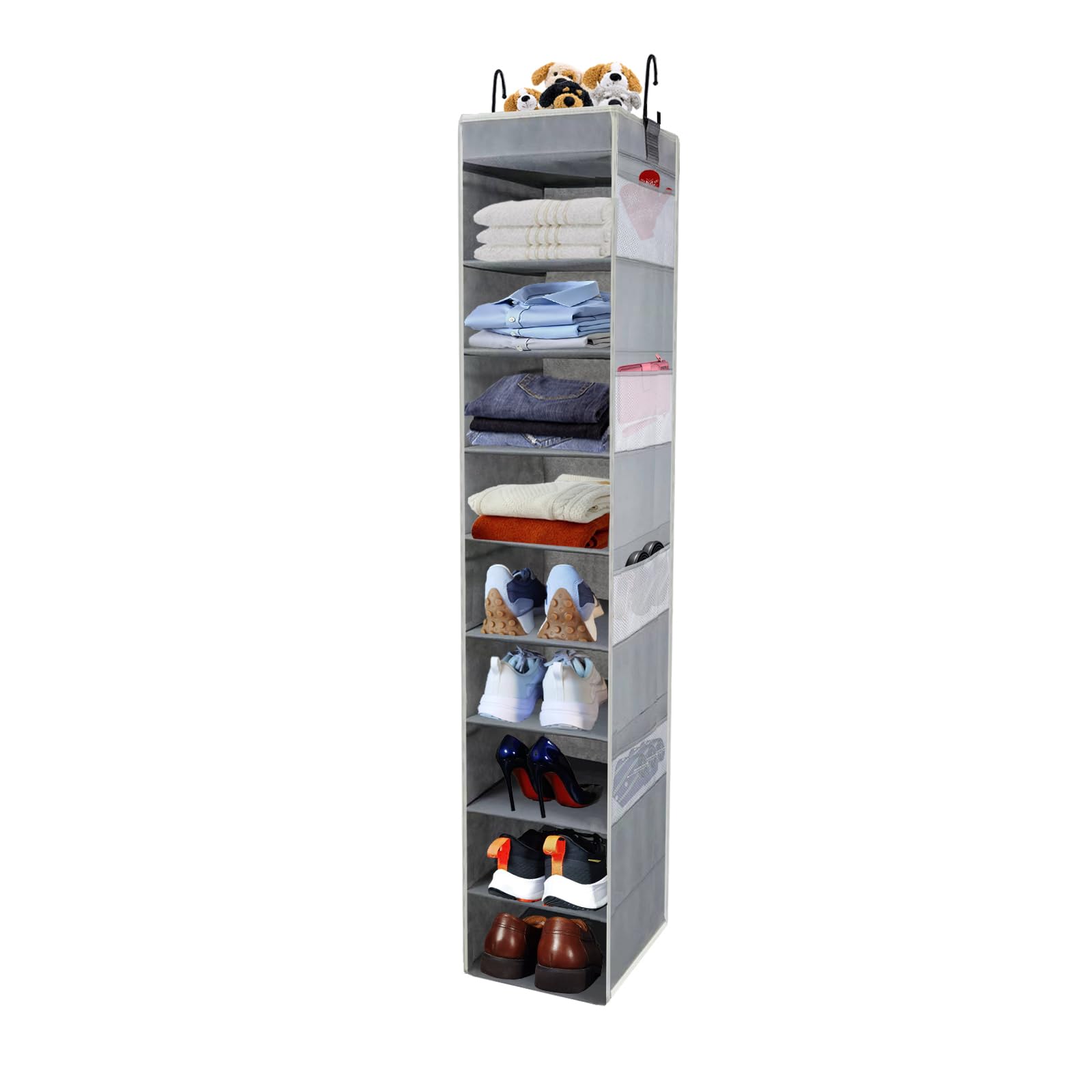 roomtalk front view showing hanging organizer and neat shoe storage benefit