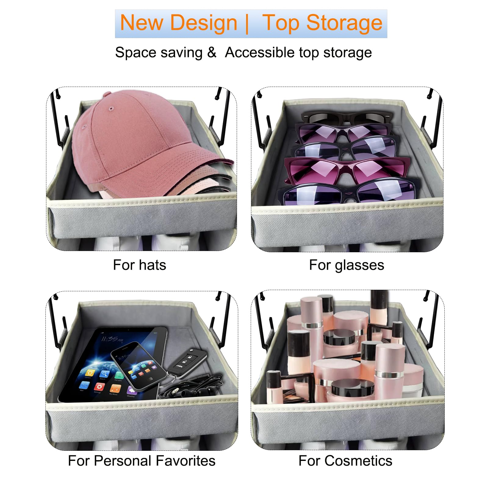 roomtalk side mesh pockets holding accessories for quick-access benefit