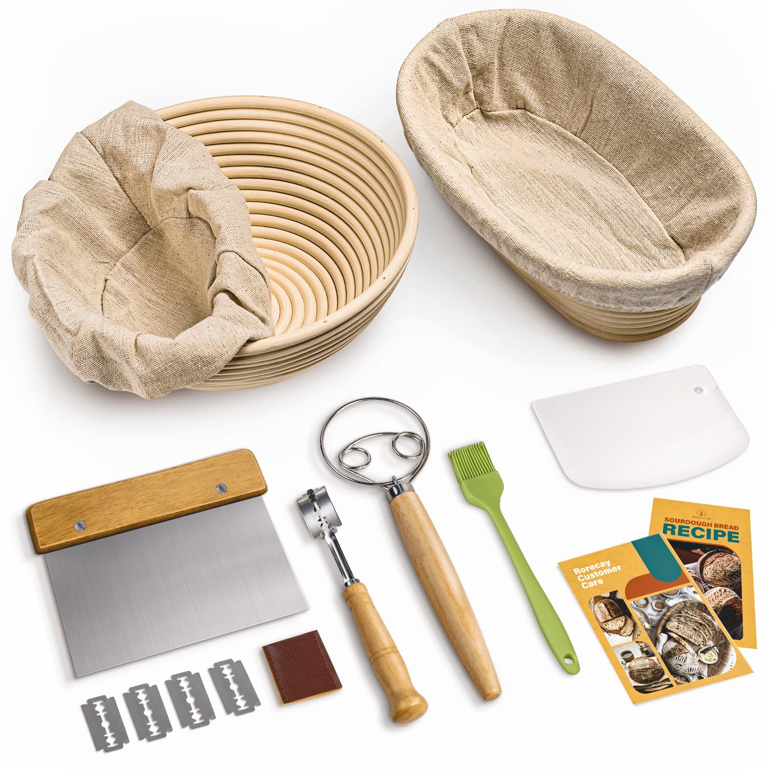 rorecay front kit layout showing all tools and quick-start guide for easy baking