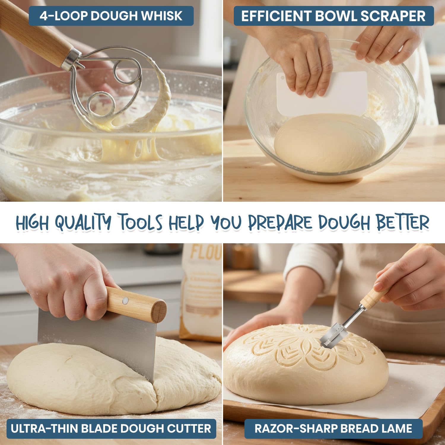 rorecay complete toolset arranged on wooden table highlighting durable, chemical-free baking accessories
