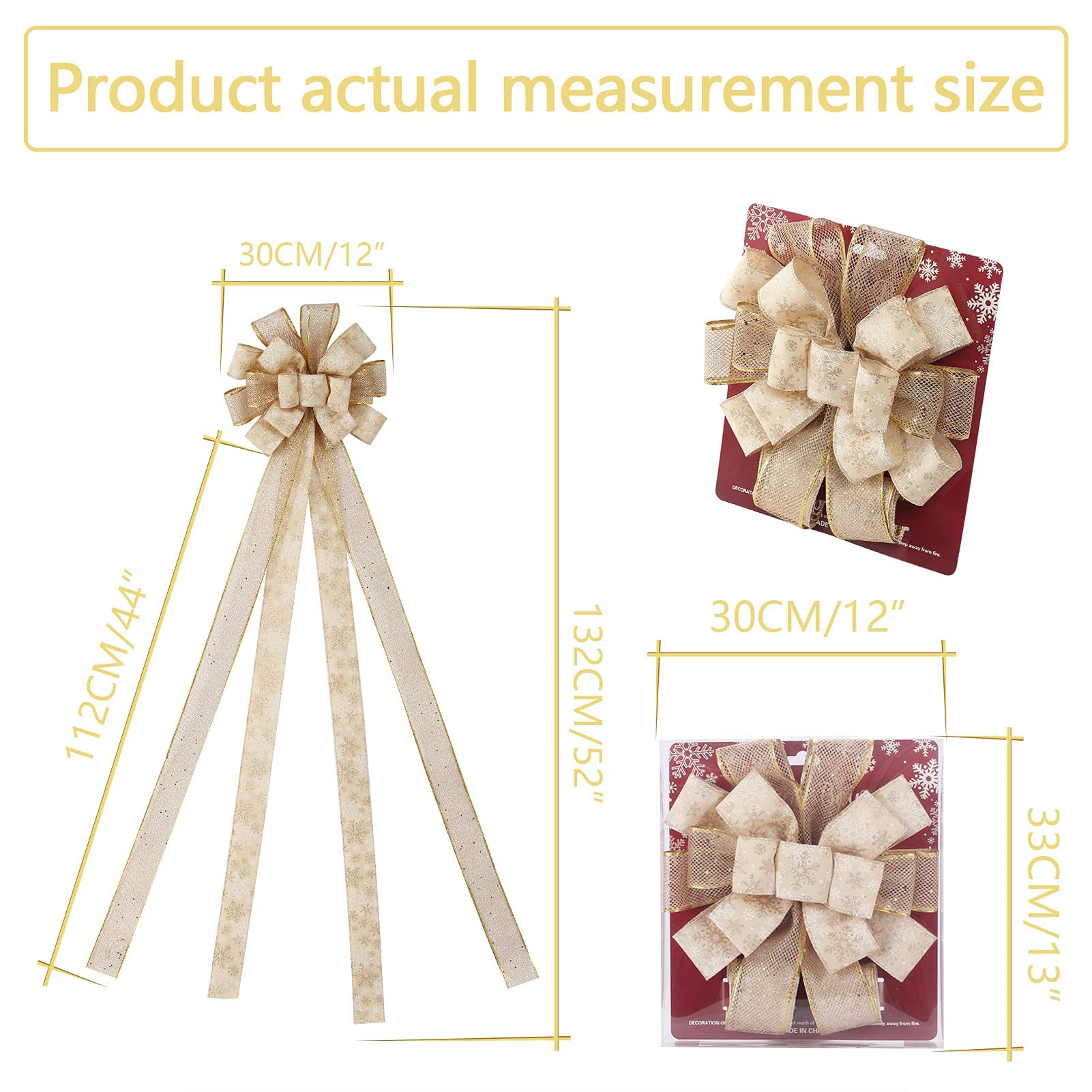 RoseCraft bow ribbon tails trimmed to length for customizable drape
