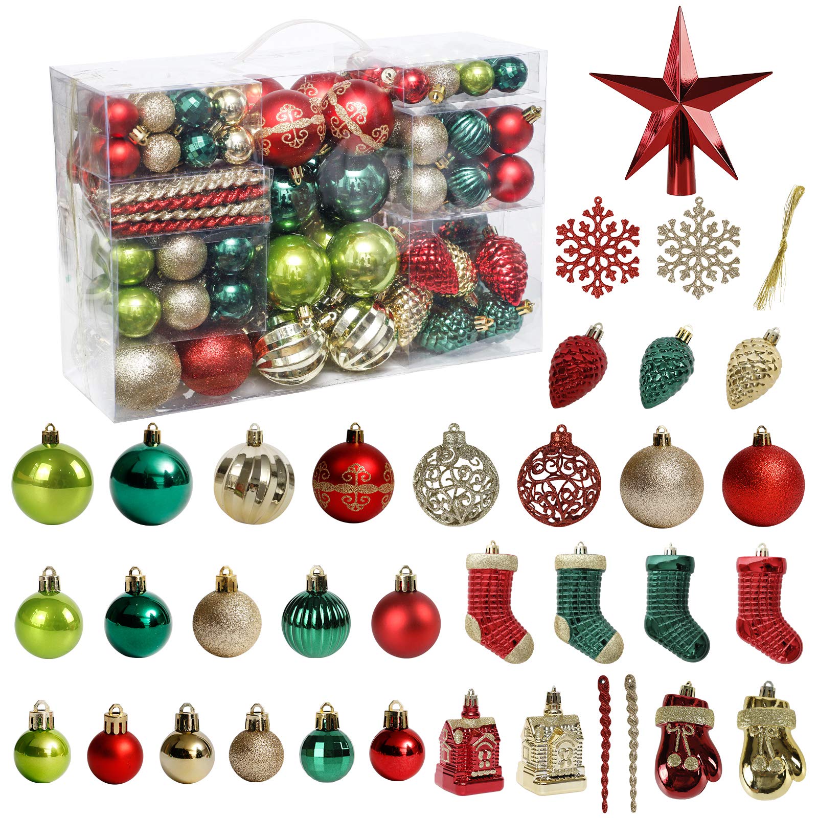 ROSELEAF front packaging showing full 132-piece set and organized storage