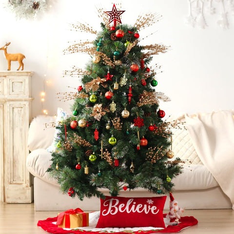 ROSELEAF organized storage box with dividers, protects ornaments between seasons