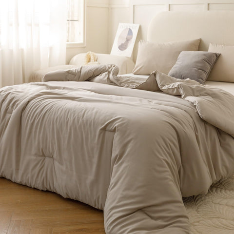 ROSGONIA comforter on king bed lifestyle scene adds cozy boho appeal to room