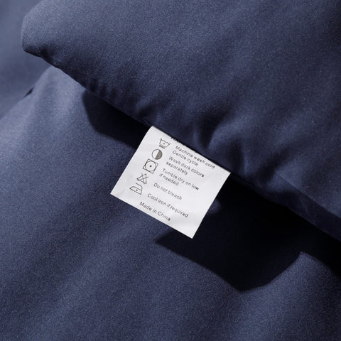 ROSGONIA care label close-up highlighting easy machine-wash maintenance