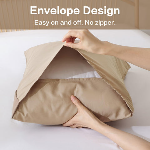 ROSGONIA folded comforter set showing loft and lightweight packability for storage