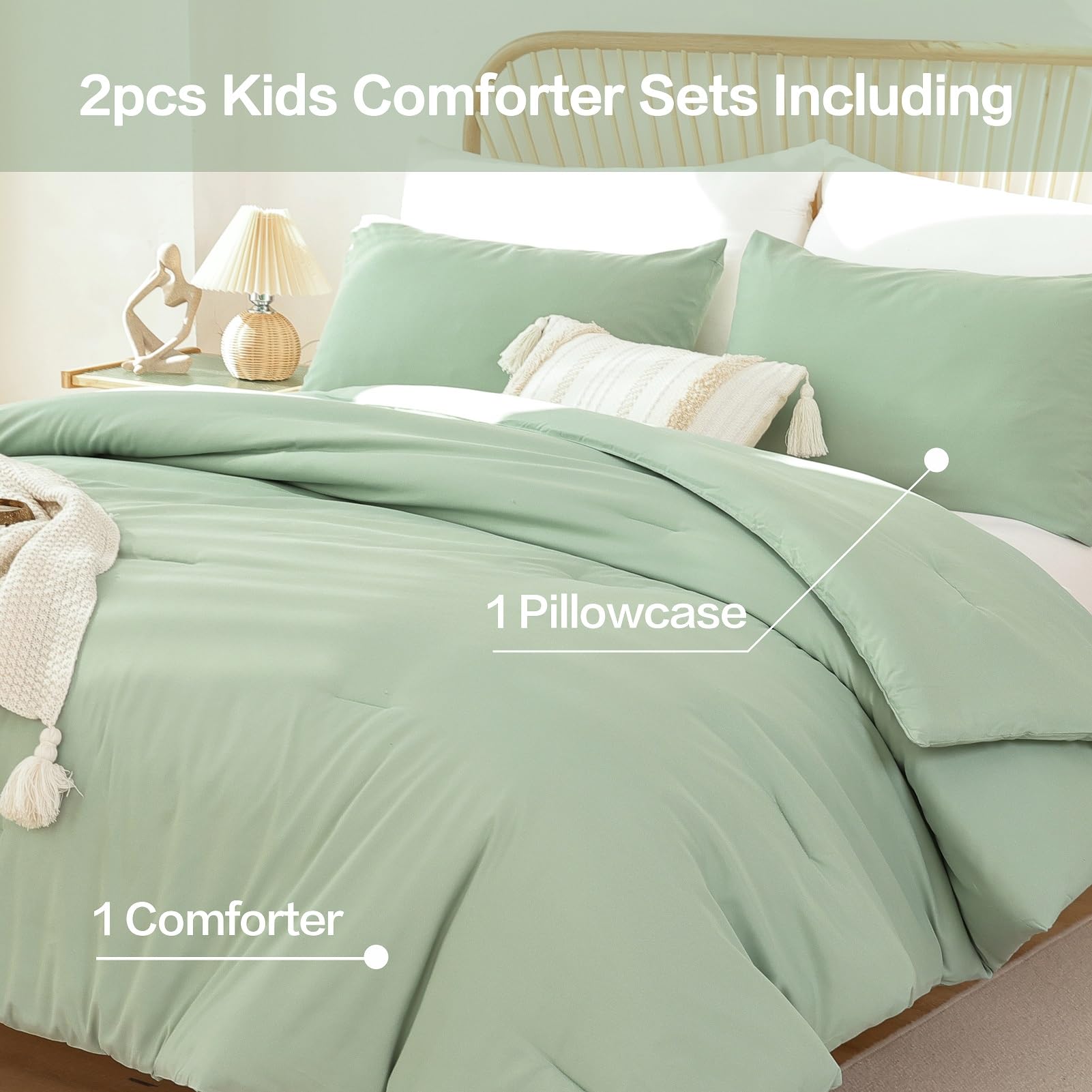 ROSGONIA pillowcase detail with stitching for durability and tidy look
