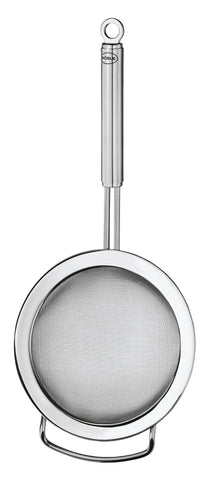 Rösle front view of strainer showing full rim and mesh for precise straining
