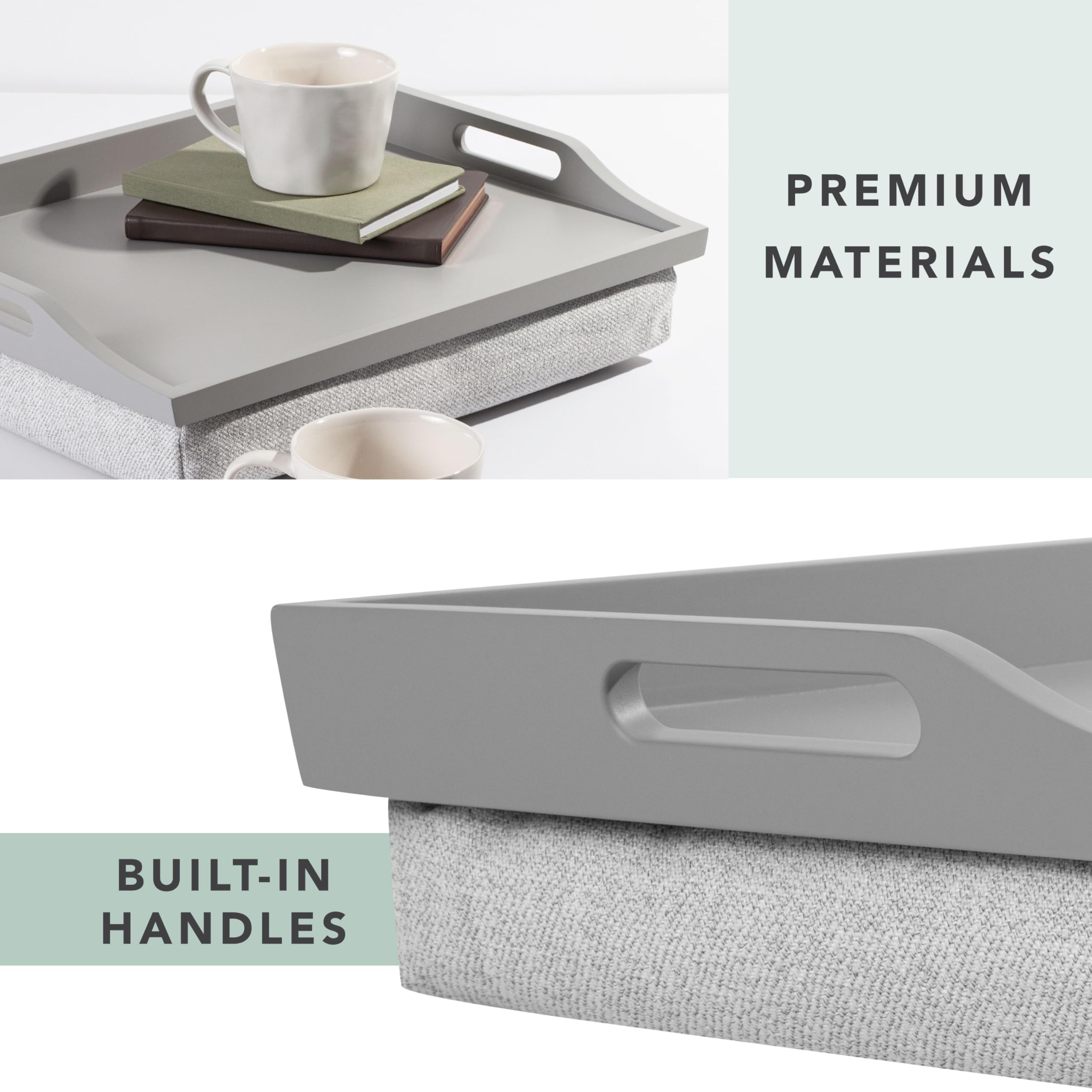 Rossie Home tray in use with 15.6 inch laptop providing stable ergonomic platform