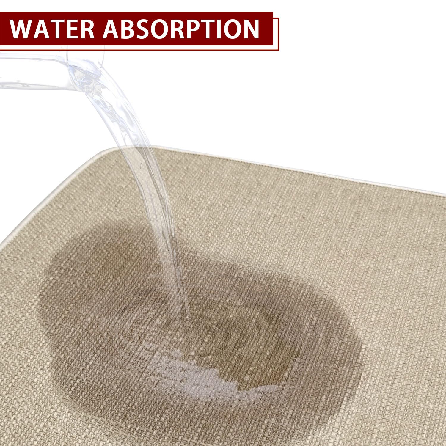 Roszwtit mat placed at sink area demonstrating comfort and floor protection during use.