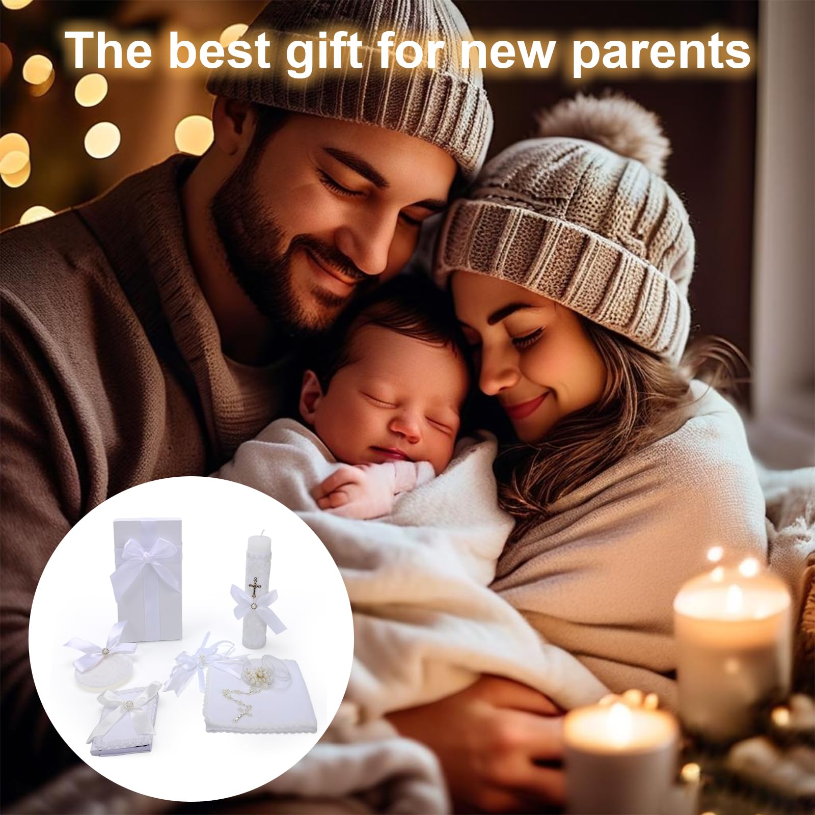 Rotel complete baptism set displayed in a church-ready gift presentation