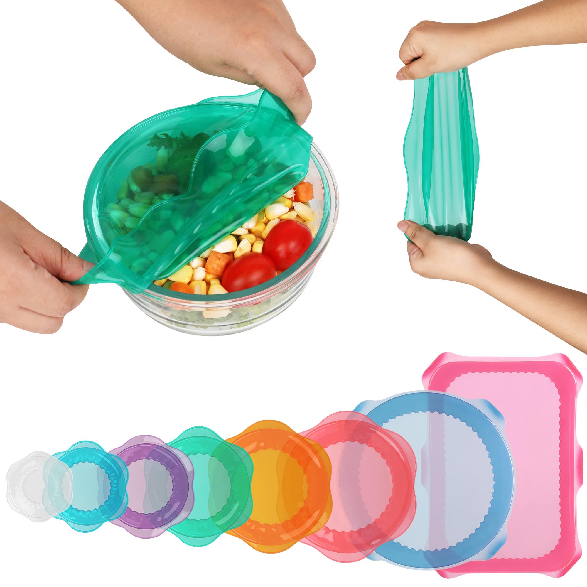 ROTTOGOON front packaging showing full 8-piece silicone lid set and eco benefit