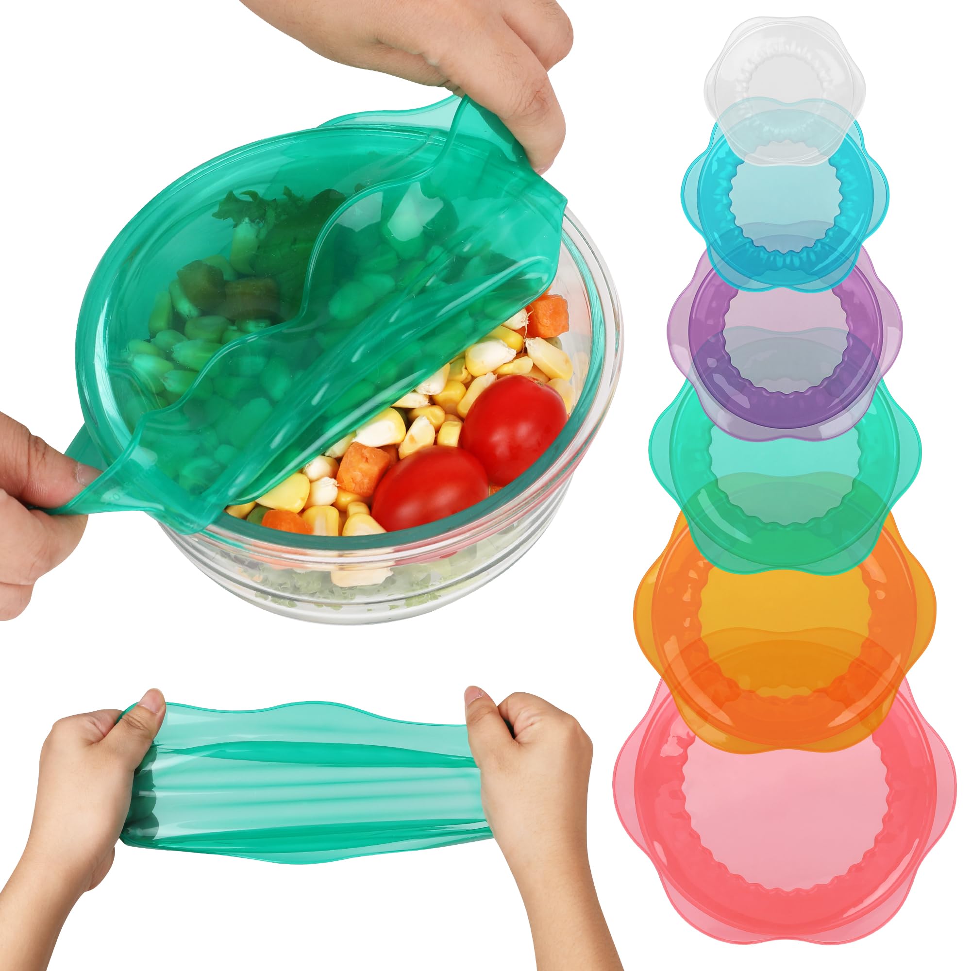 ROTTOGOON front packaging showing six reusable silicone lids and sizes, highlights eco benefit