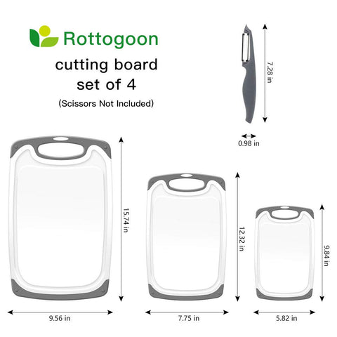 ROTTOGOON three boards displayed with hand for scale showing size variety for different tasks