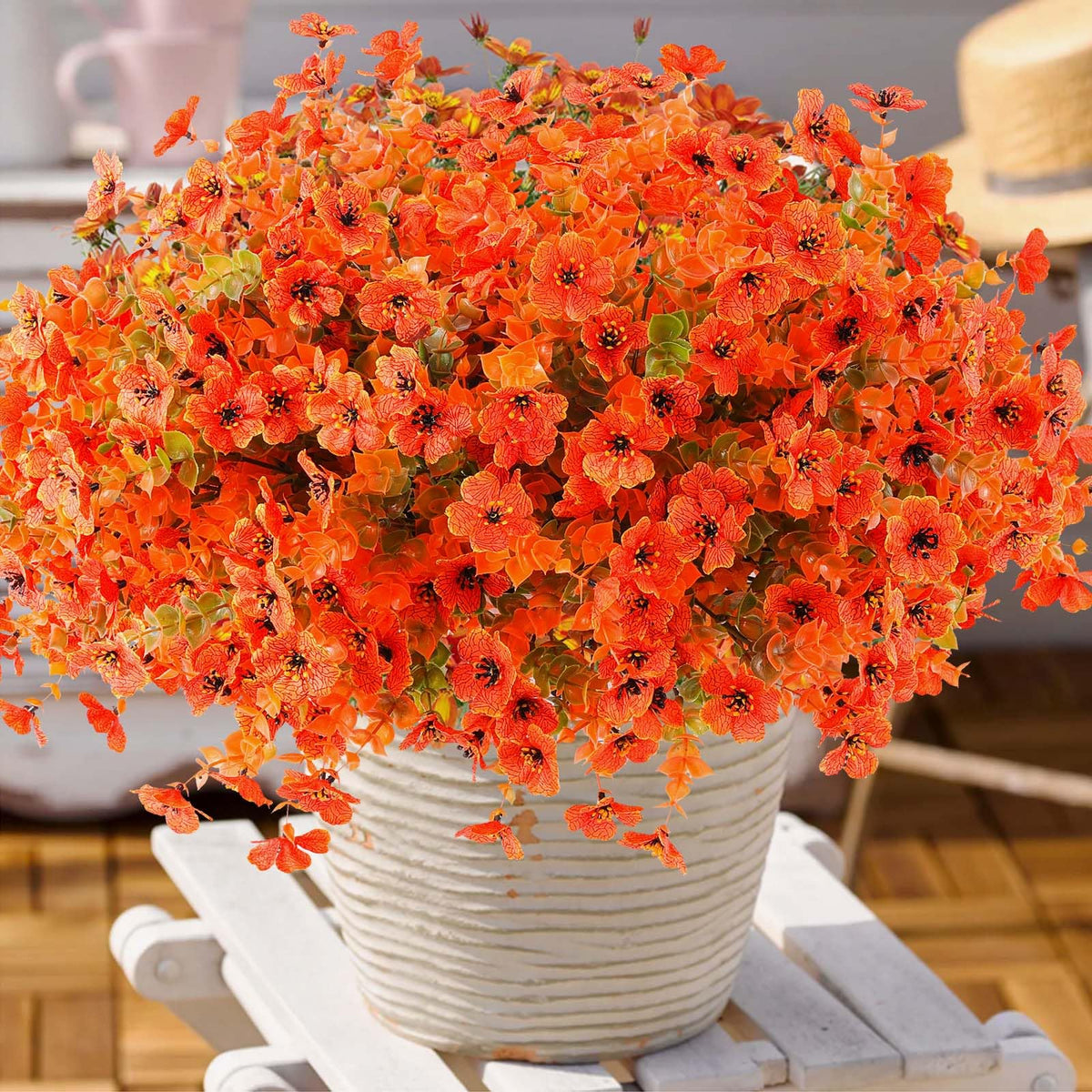 Rowfad front packaging showing 36 orange mums bundle and value