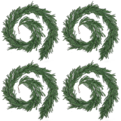 Rowfad close-up of PE needle texture offering realistic evergreen appearance