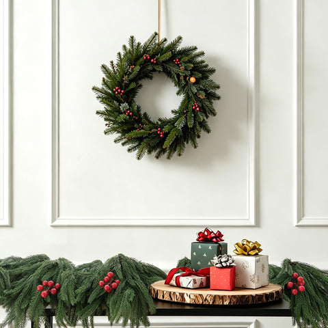 Rowfad Norfolk pine used in wreath craft to add natural fullness and stability