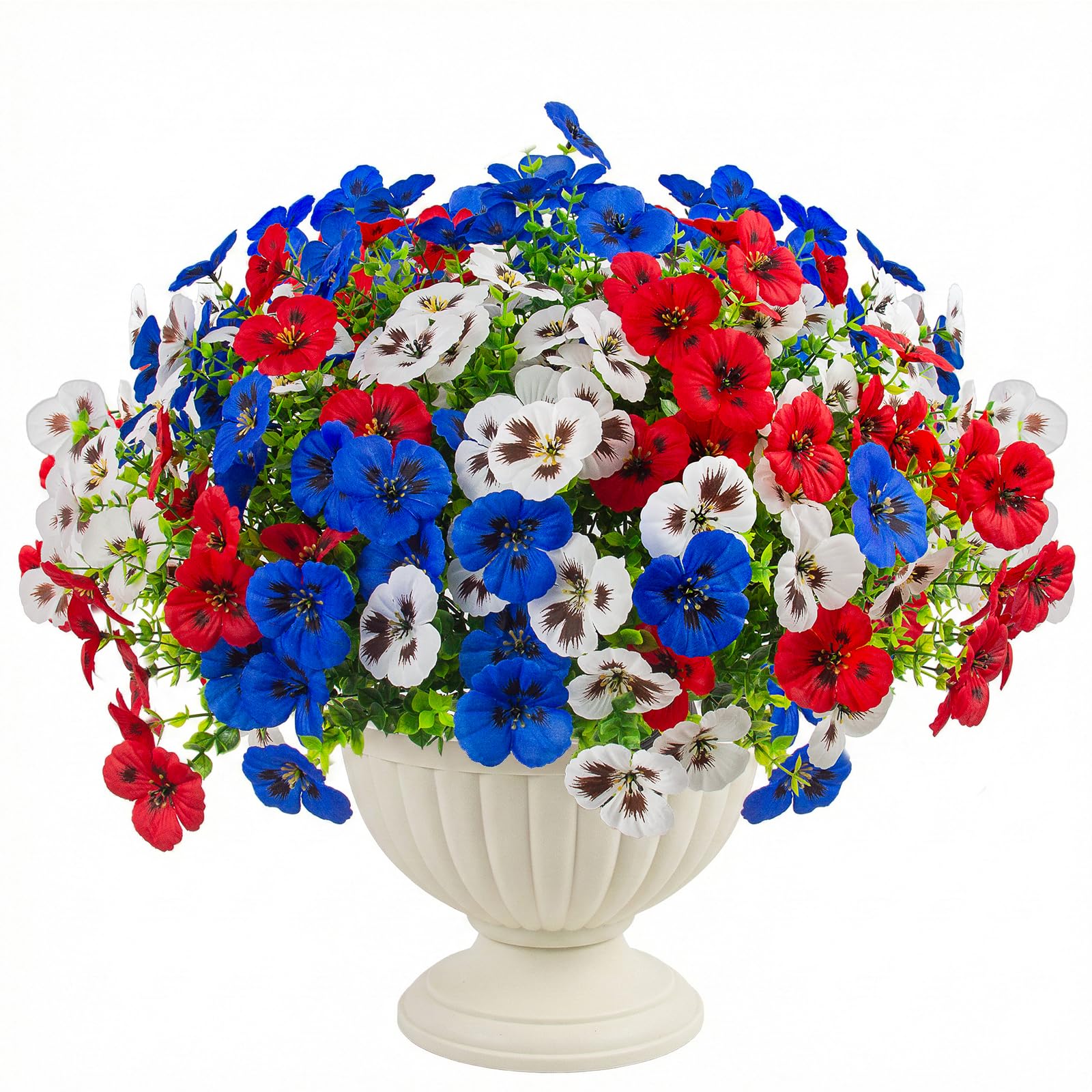 Rowfad pansies on a porch demonstrating easy, weather-ready seasonal styling