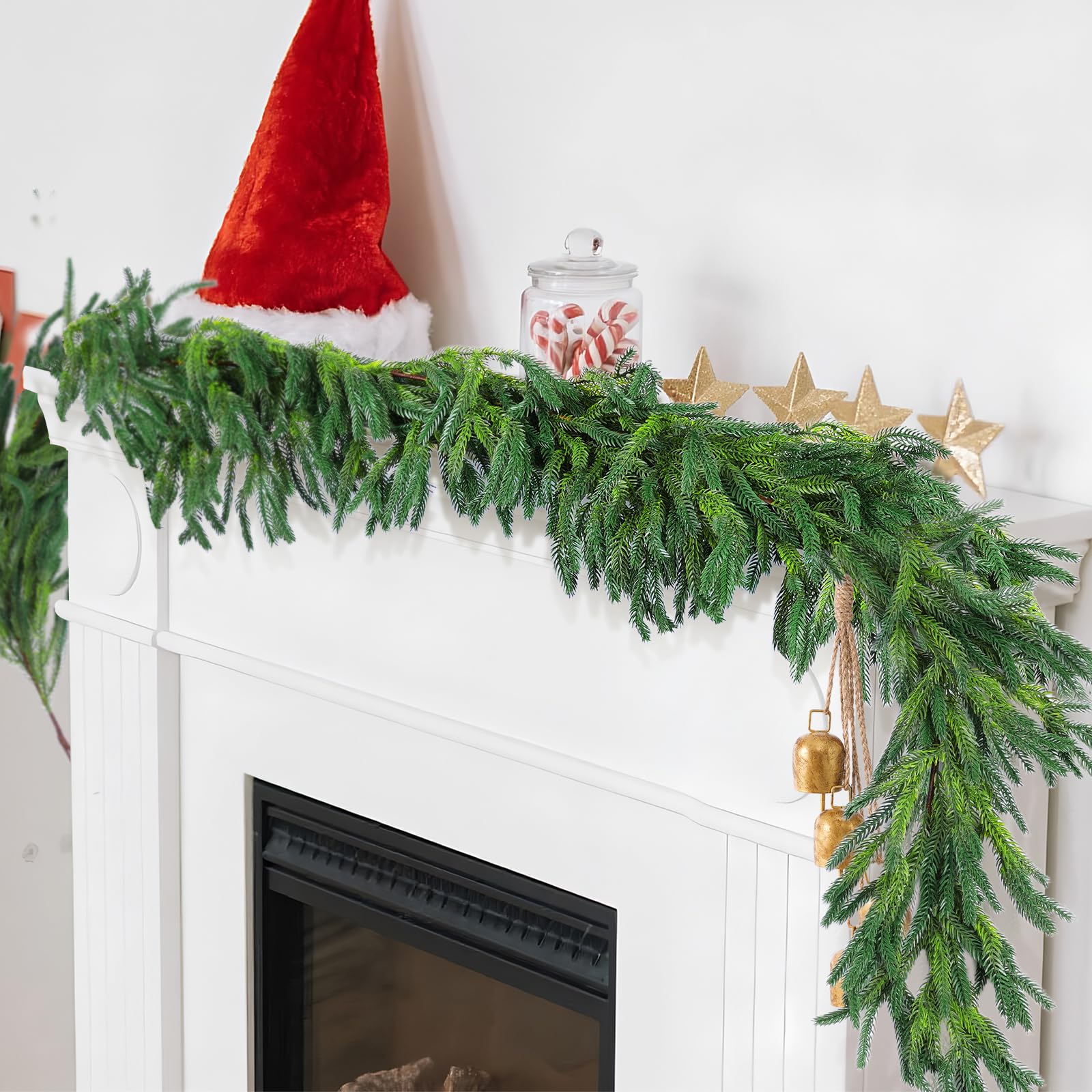 Rowfad garland next to ruler showing 6ft scale and length clarity benefit