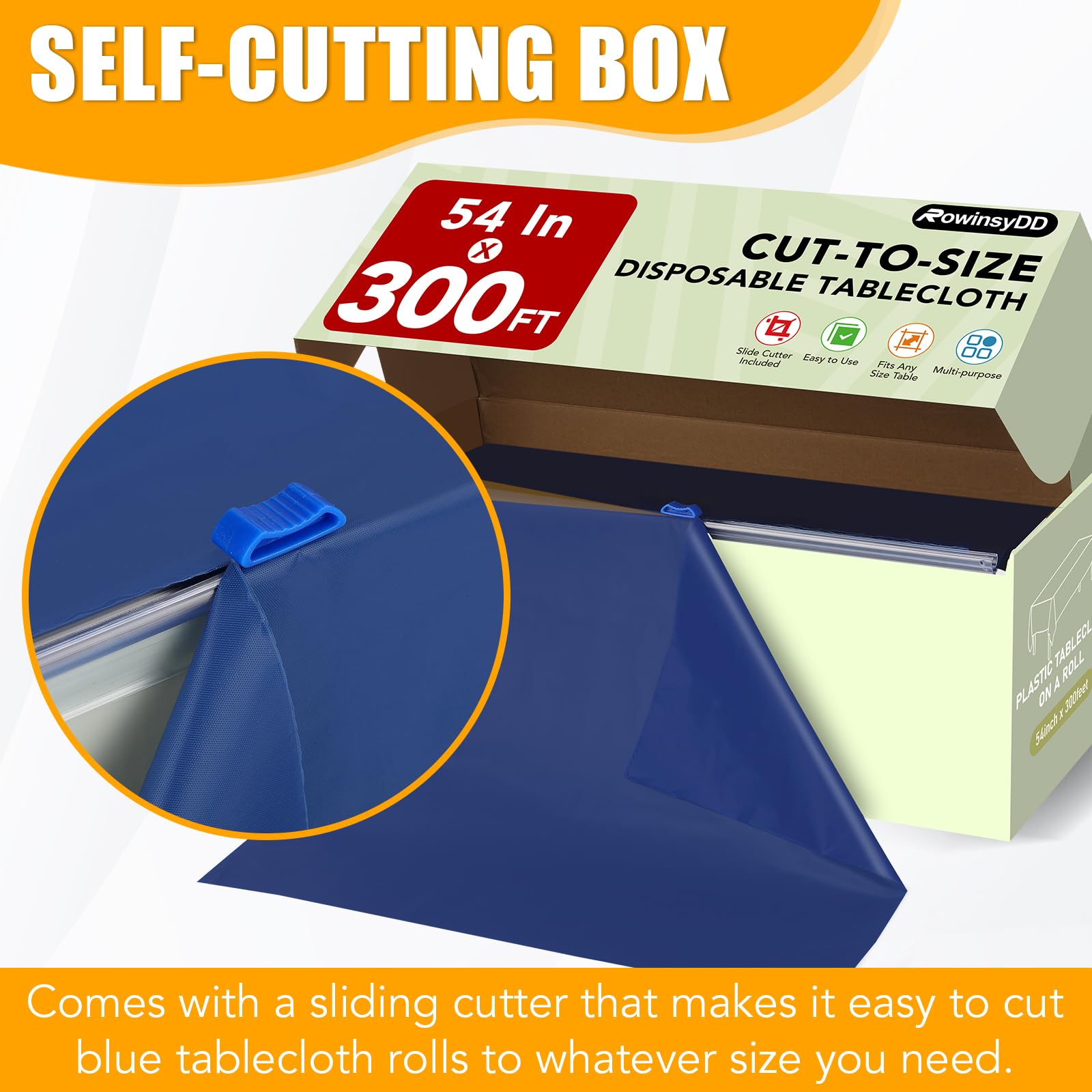 RowinsyDD sliding cutter close-up demonstrating sharp blade for clean, safe cuts