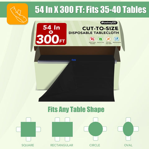 RowinsyDD table in use at party protects surface and simplifies cleanup