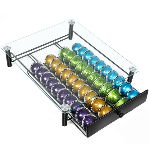 ROWISE placed on kitchen counter under a machine for organized coffee station