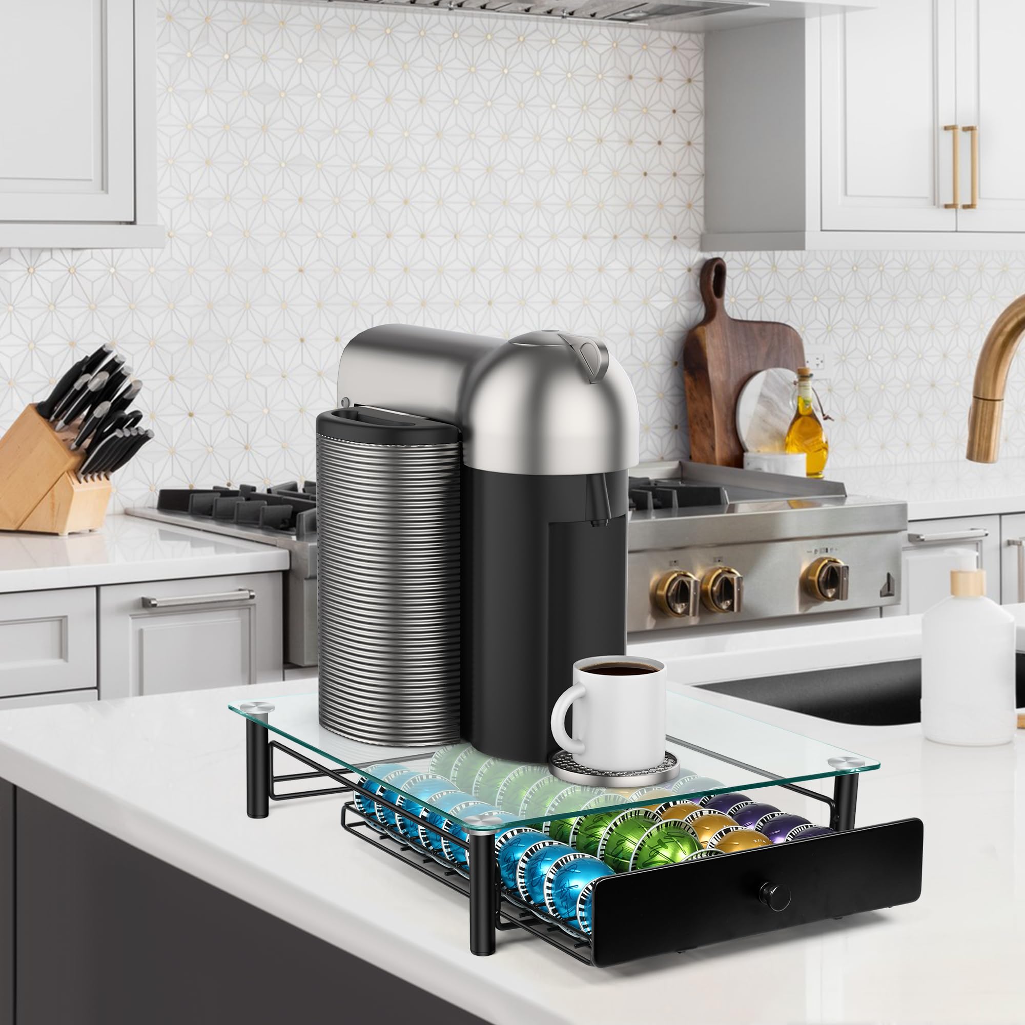 ROWISE metal side rail detail ensuring smooth, stable drawer movement