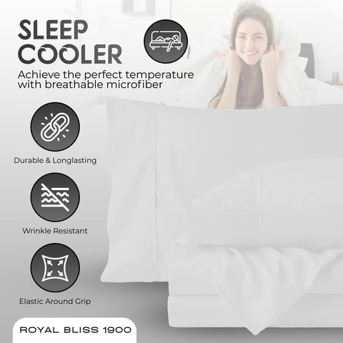 Royal Bliss 1900 pillowcases stacked showing matching finish