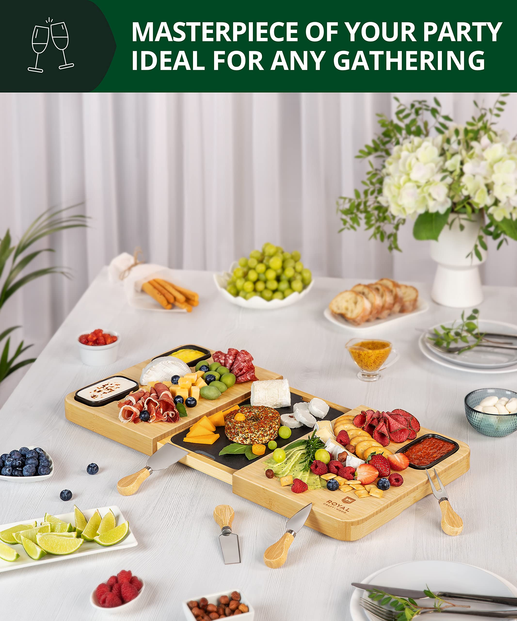 ROYAL CRAFT WOOD bread and butter section holding sliced bread to prevent sogginess