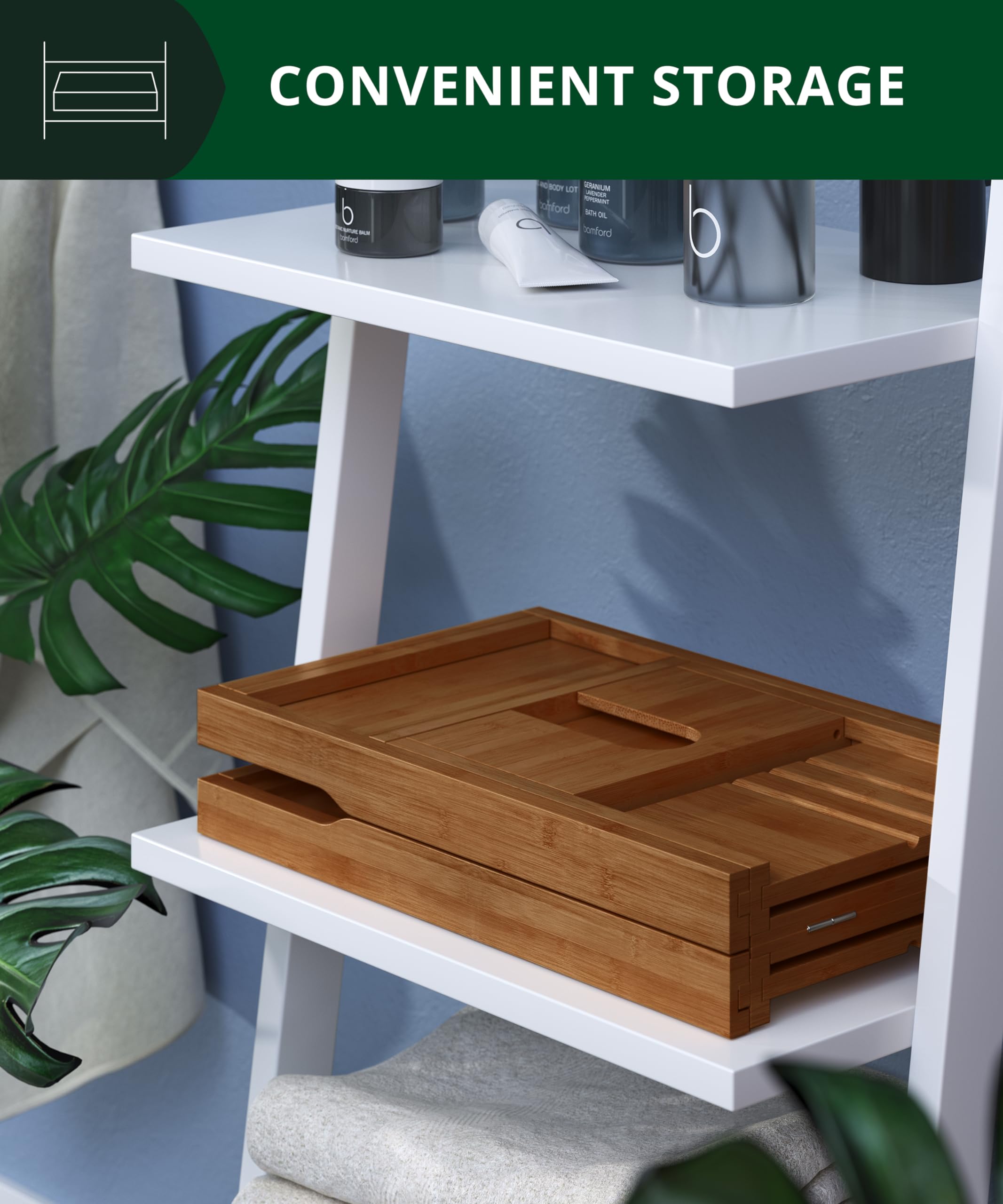 ROYAL CRAFT WOOD close-up of bamboo grain and lacquer seal showing durable water-resistant texture