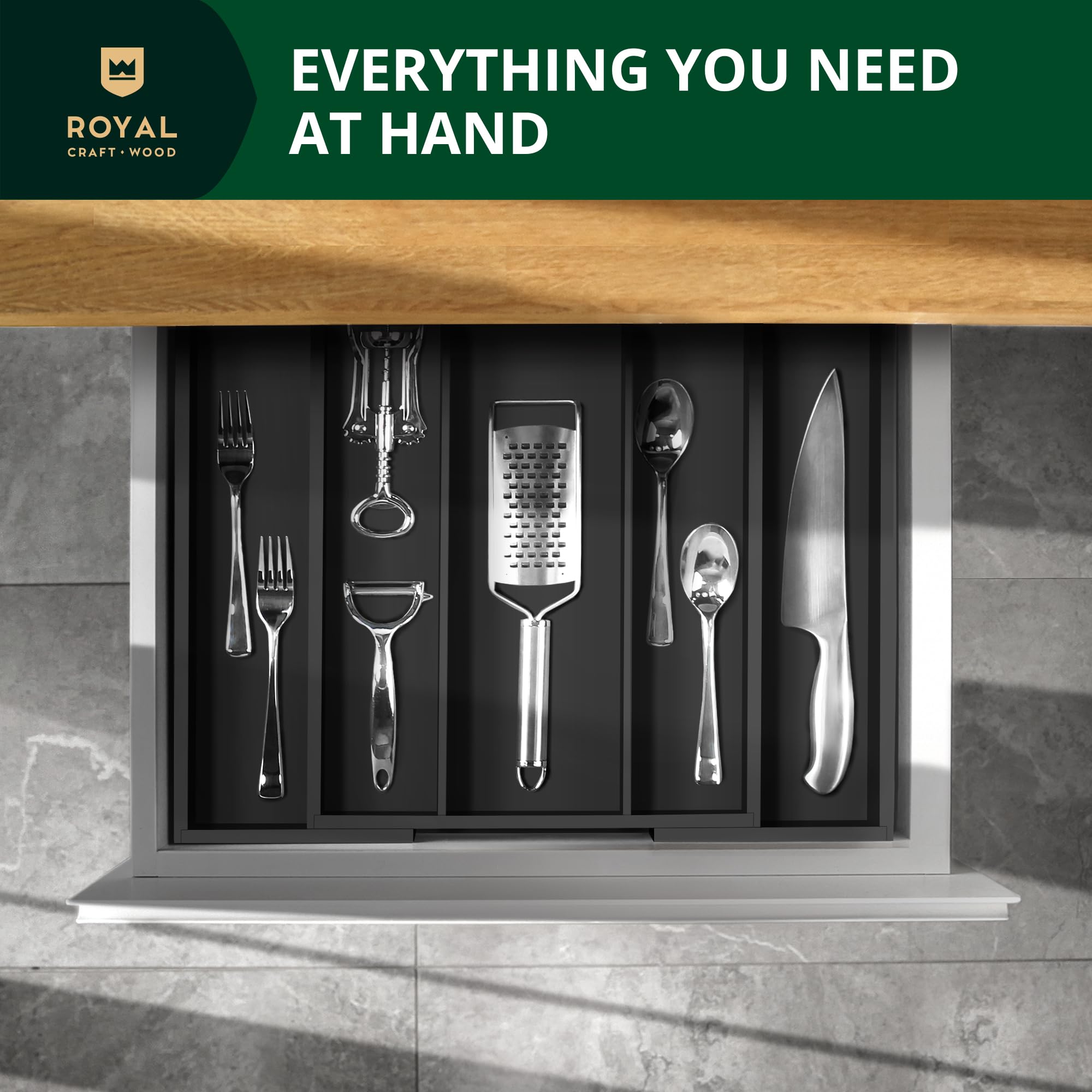 ROYAL CRAFT WOOD close-up bamboo grain highlighting durable natural finish