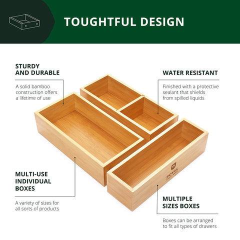ROYAL CRAFT WOOD close-up of bamboo grain and joinery highlighting durable build and natural look