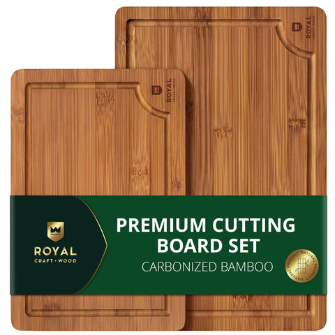 ROYAL CRAFT WOOD front view showing both boards and serving versatility