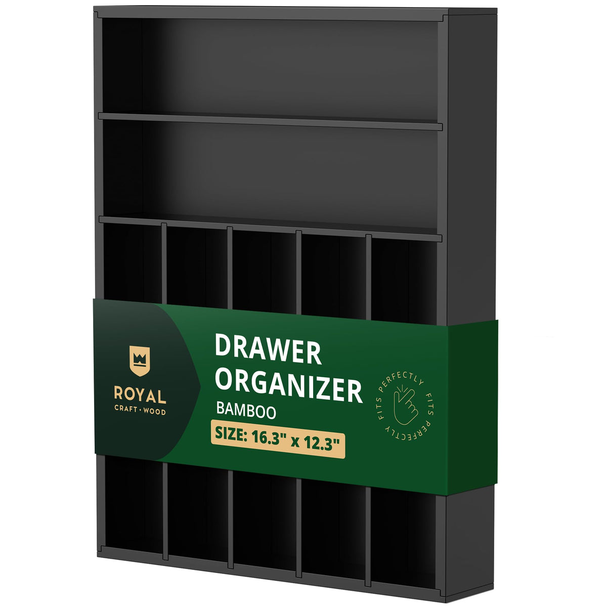 ROYAL CRAFT WOOD front view showing organized compartments and tidy drawers