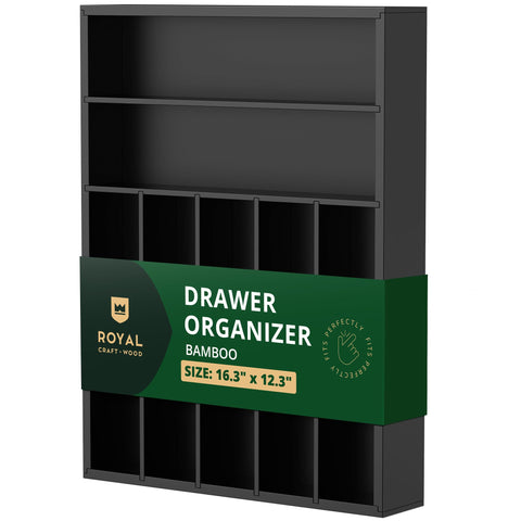 ROYAL CRAFT WOOD front view showing organized compartments and tidy drawers