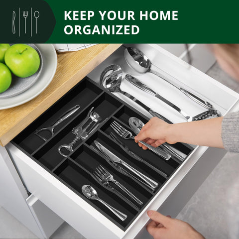 ROYAL CRAFT WOOD placed in drawer to show fit and space-saving benefit