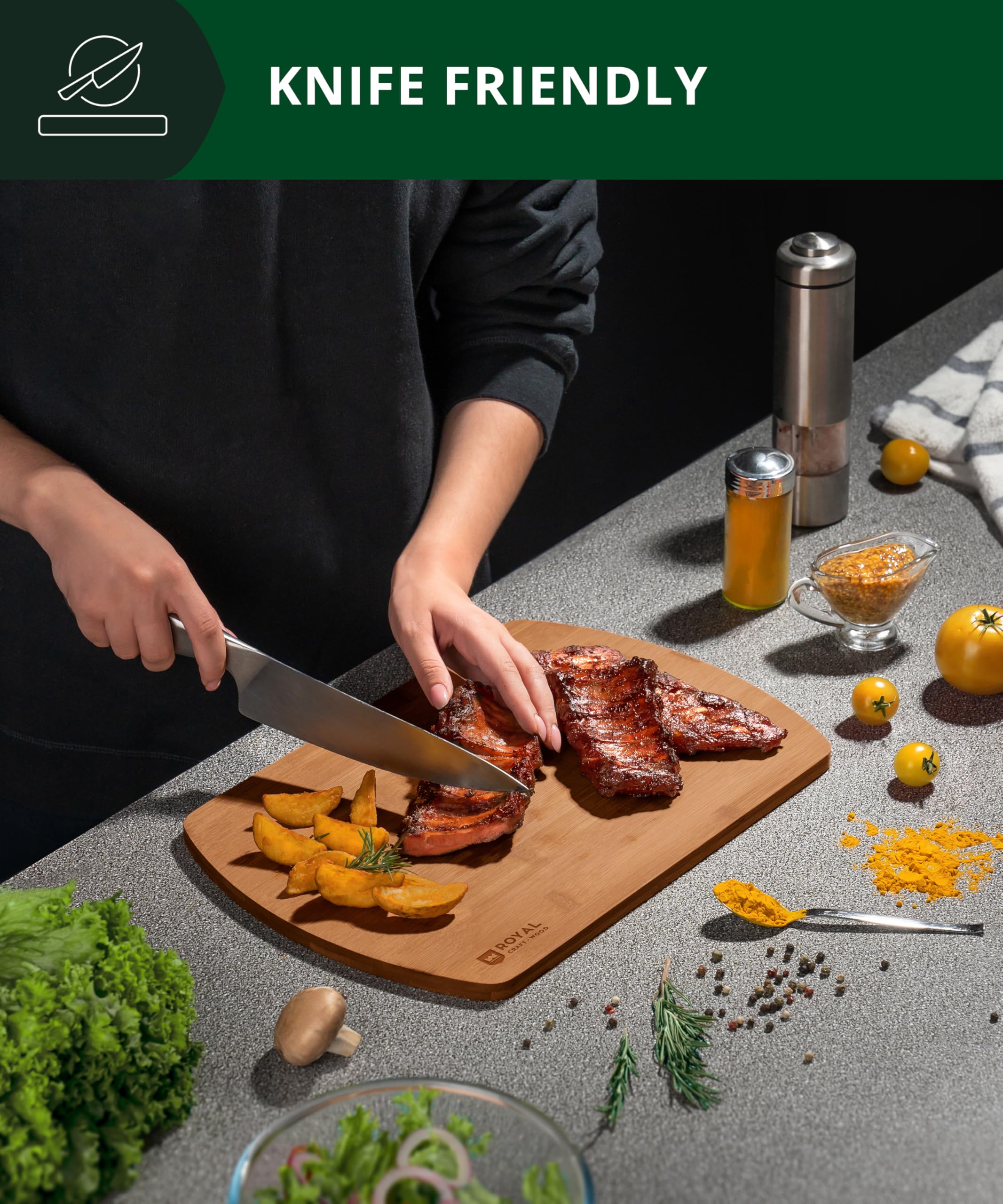 ROYAL CRAFT WOOD board used for charcuterie display and serving