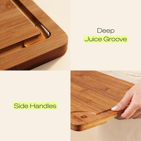 ROYAL CRAFT WOOD bamboo grain texture offering durable, knife-friendly surface