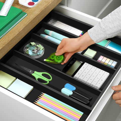 ROYAL CRAFT WOOD inside kitchen drawer with utensils illustrating neat storage