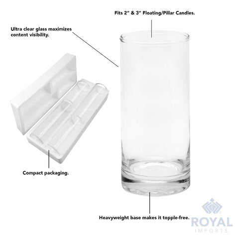 Royal Imports vases styled with fresh flowers demonstrating elegant centerpiece impact