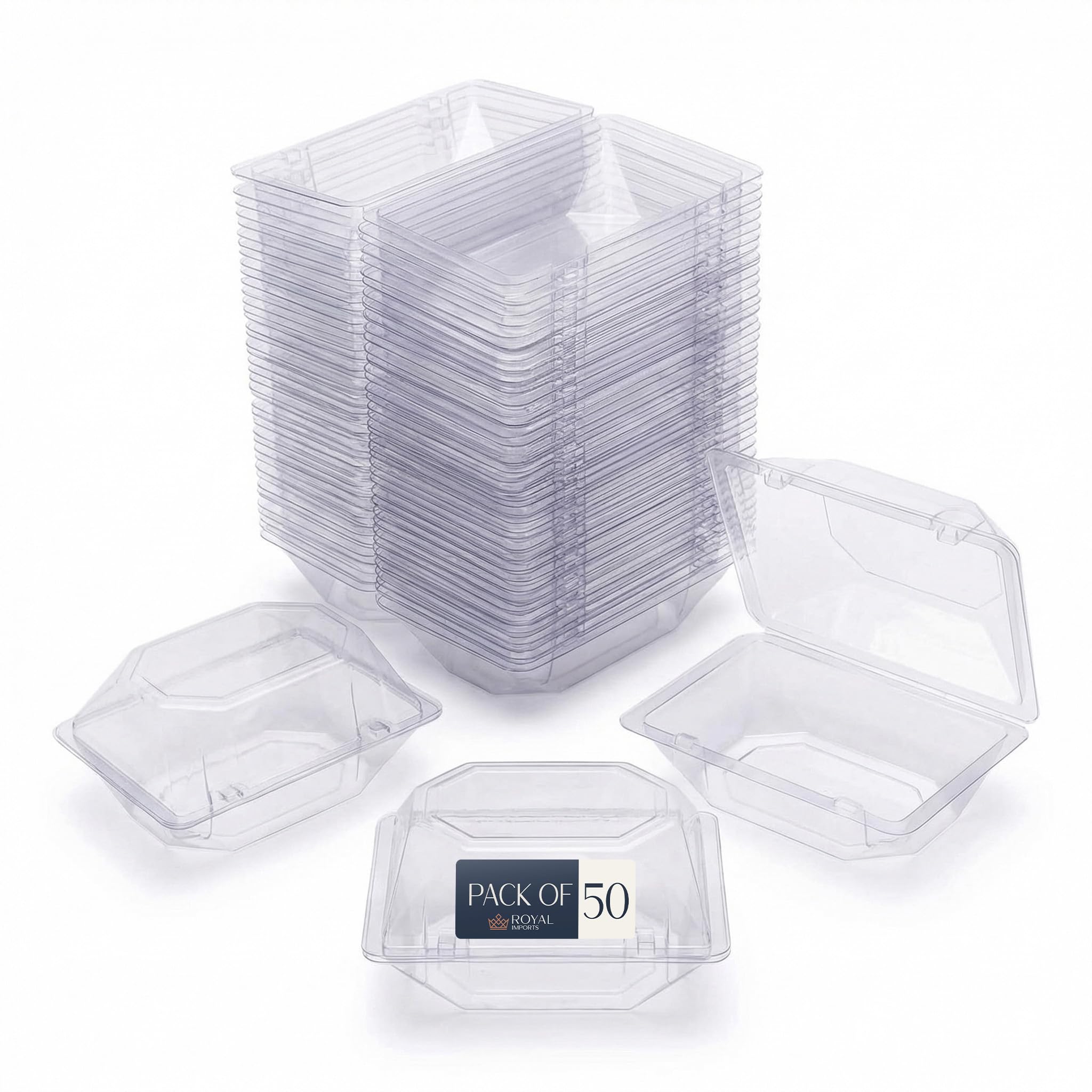 Royal Imports front view clear corsage box showcasing flowers securely