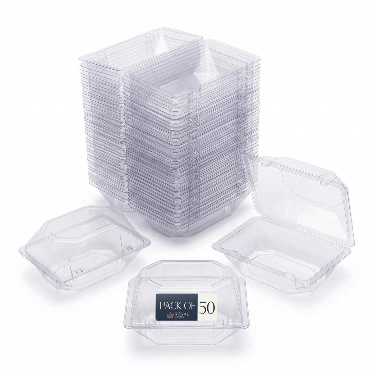Royal Imports front view clear corsage box showcasing flowers securely