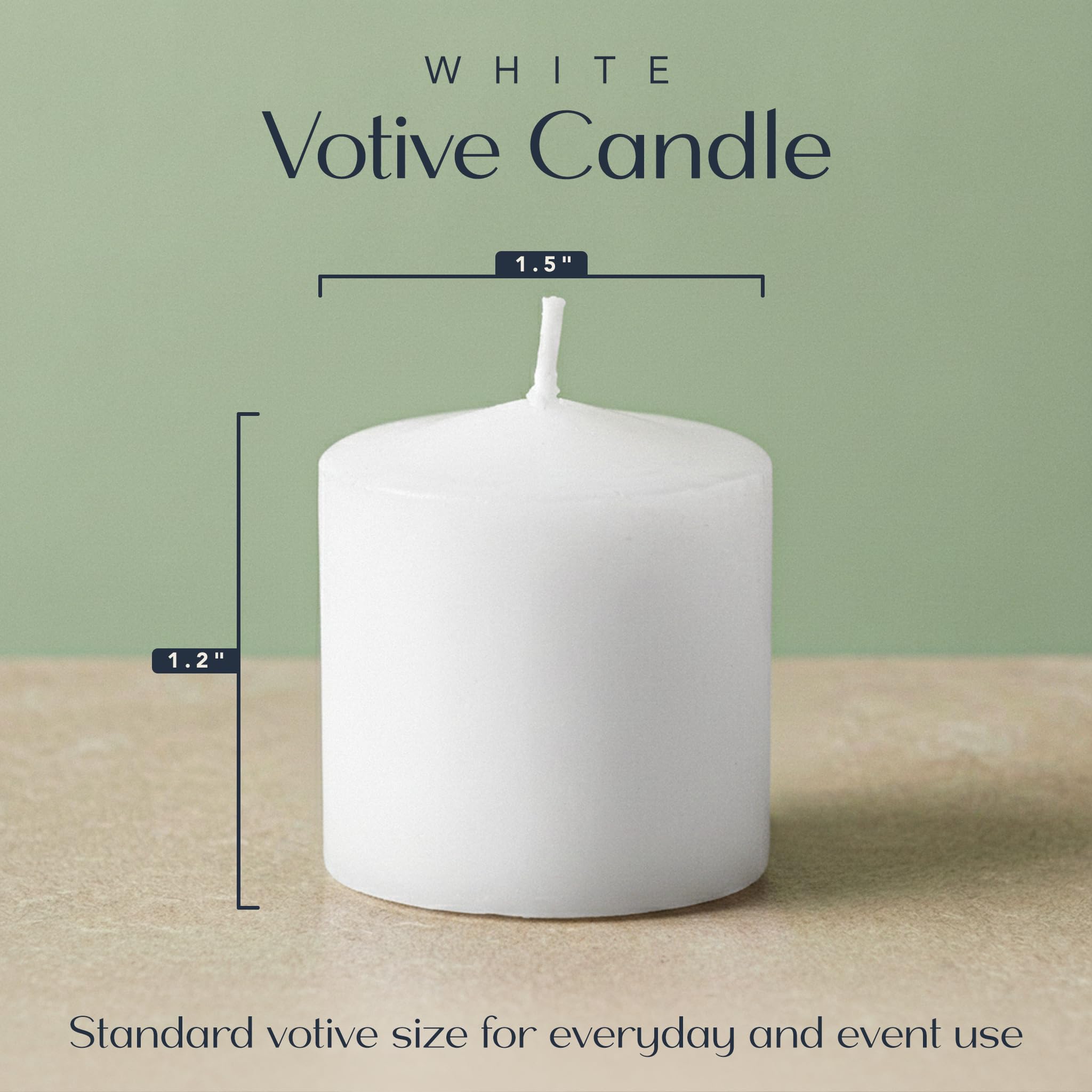 Royal Imports close-up of a single votive candle showing smooth finish