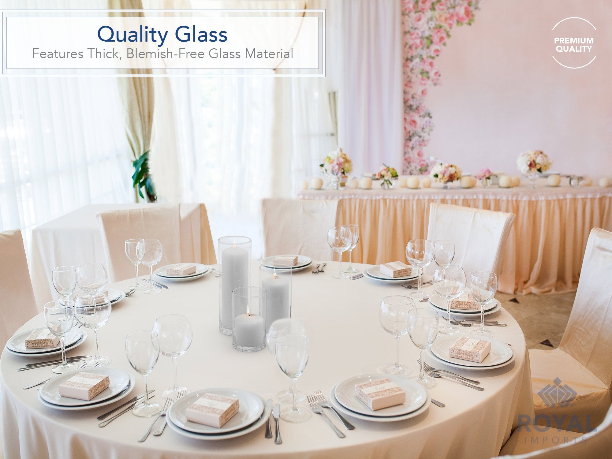 Royal Imports styled wedding centerpiece showcasing versatility and ambiance